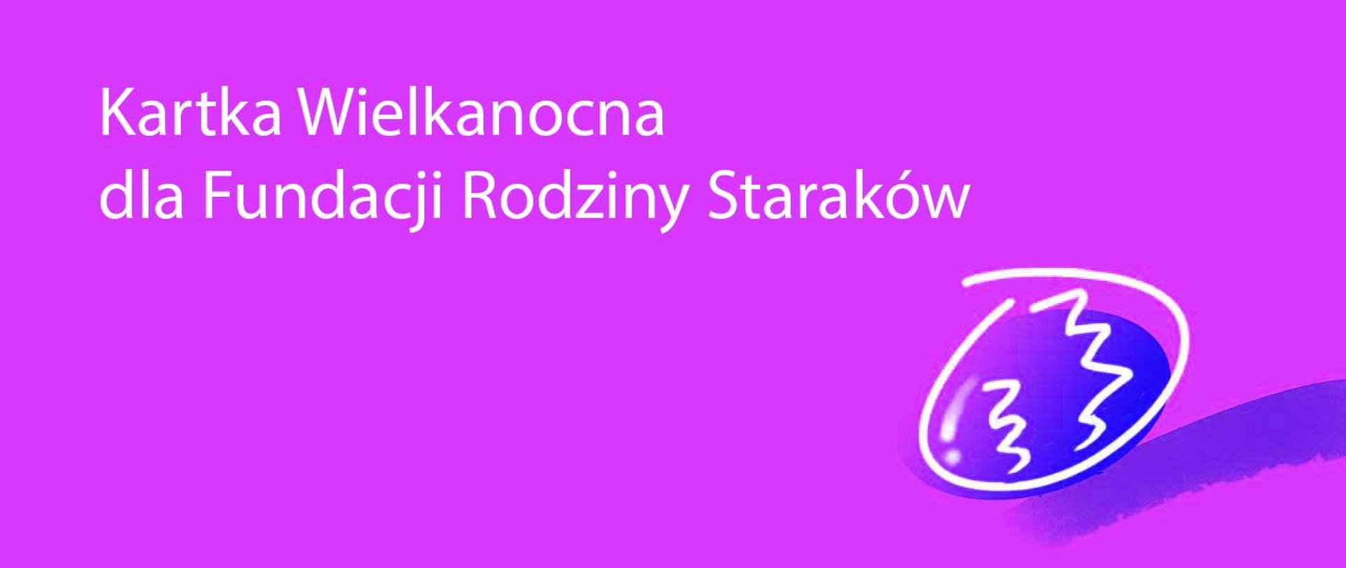 Biały napis na różowym tle