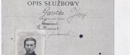 Józef Garstka - opis służbowy