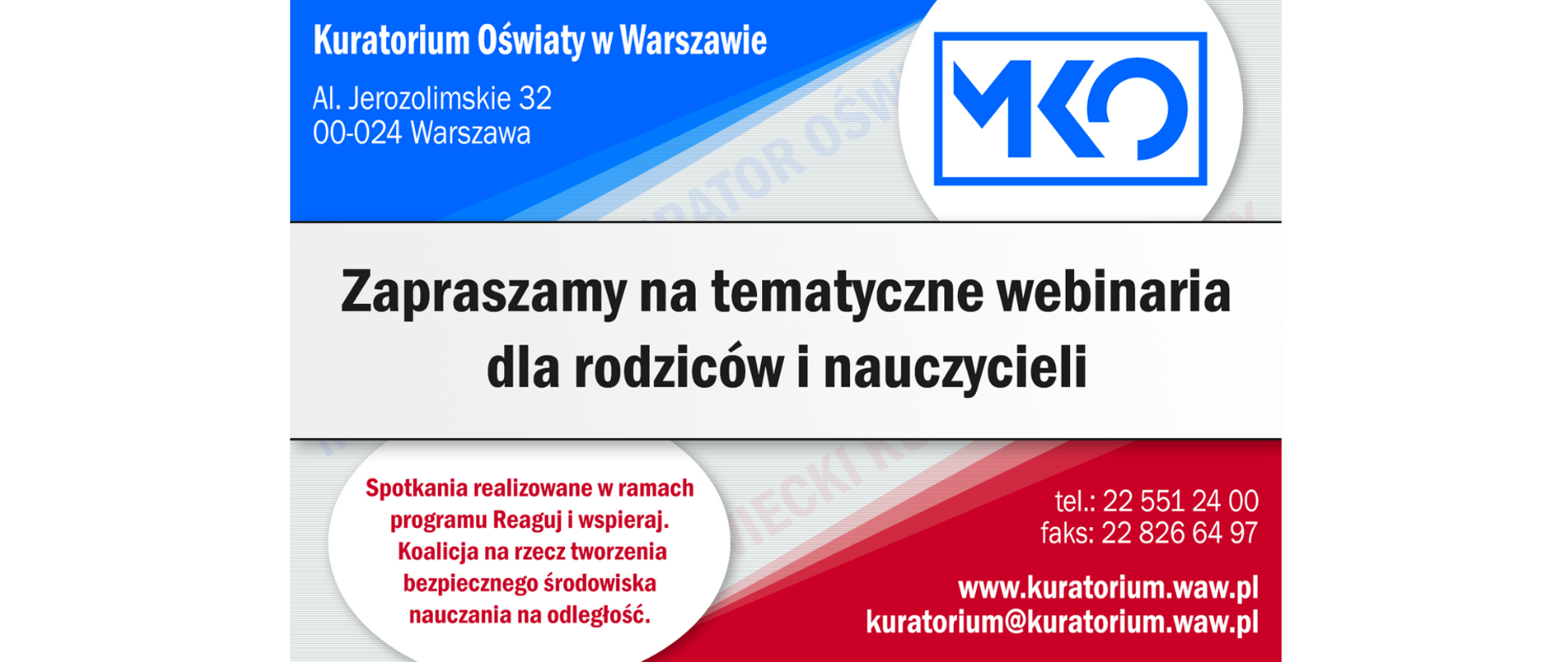 Program reaguj i wspieraj. Koalicja na rzecz tworzenia bezpiecznego środowiska nauczania na odległość