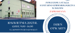 Na zdjęciu znajdują się informacje dotyczące programu Dnia Otwartego PSSE w Bochni