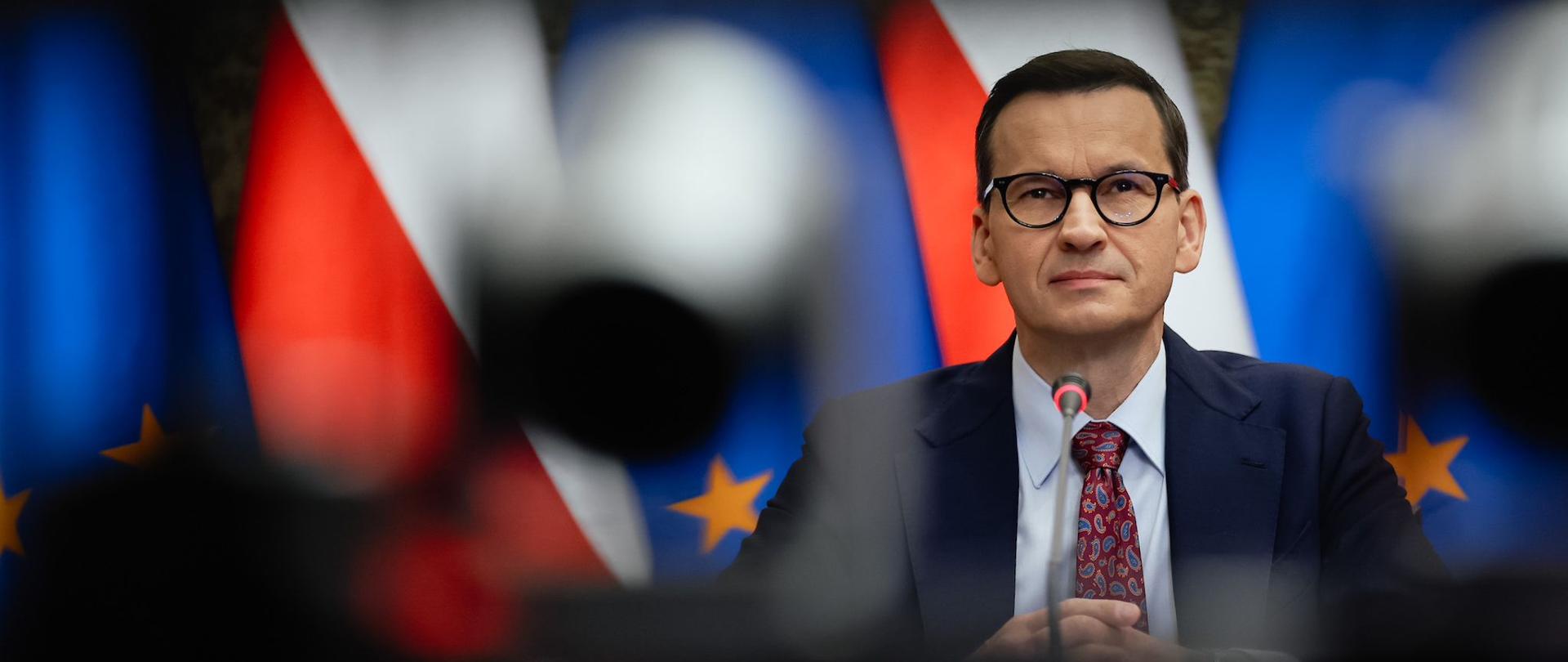 Premier Mateusz Morawiecki przemawia podczas Forum Samorządowego.
