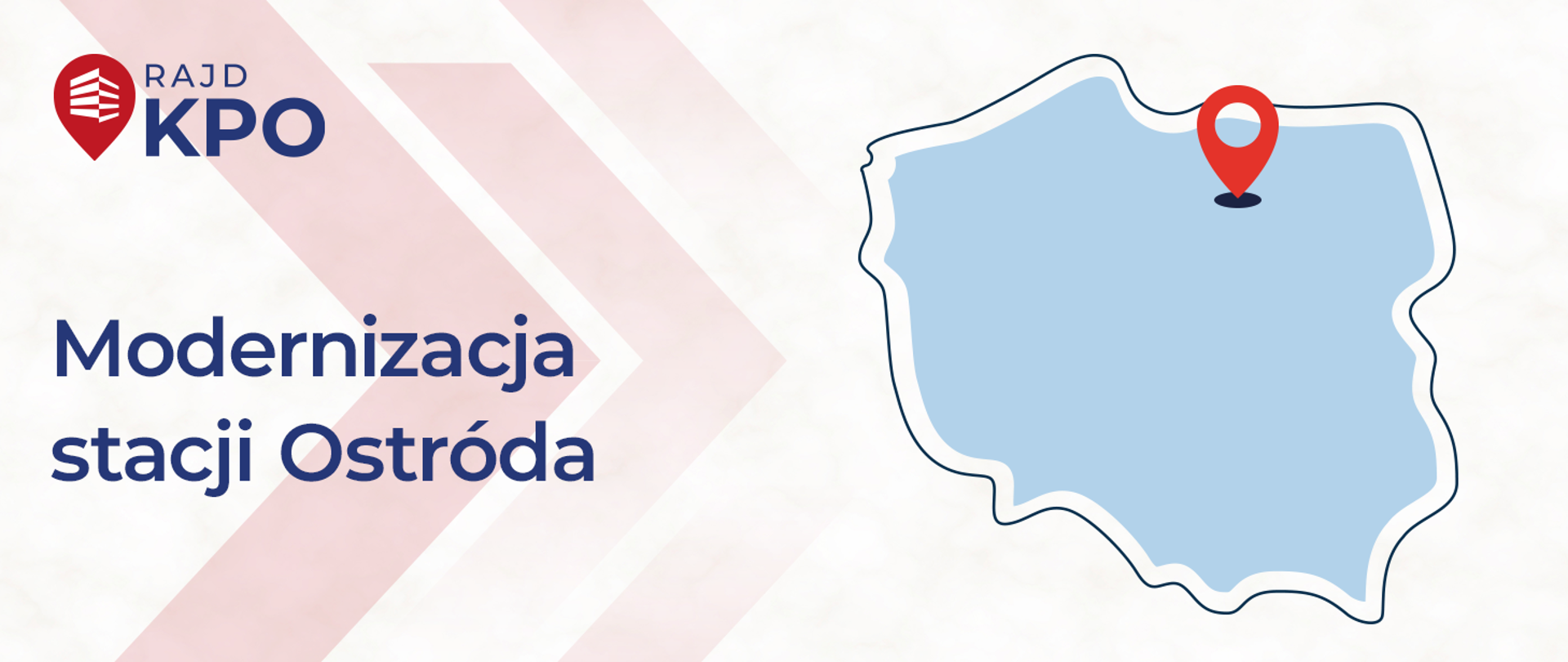Grafika przedstawia hasło projektu i mapę Polski z zaznaczonym miejscem realizacji