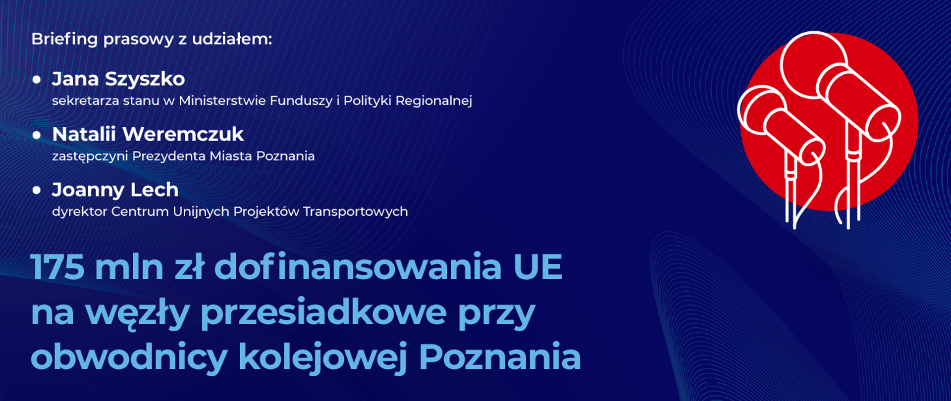 175 mln zł dofinansowania UE na węzły przesiadkowe przy obwodnicy kolejowej Poznania