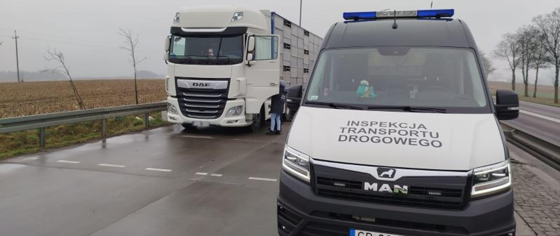 Pojazd ITD na tle kontrolowanego pojazdu