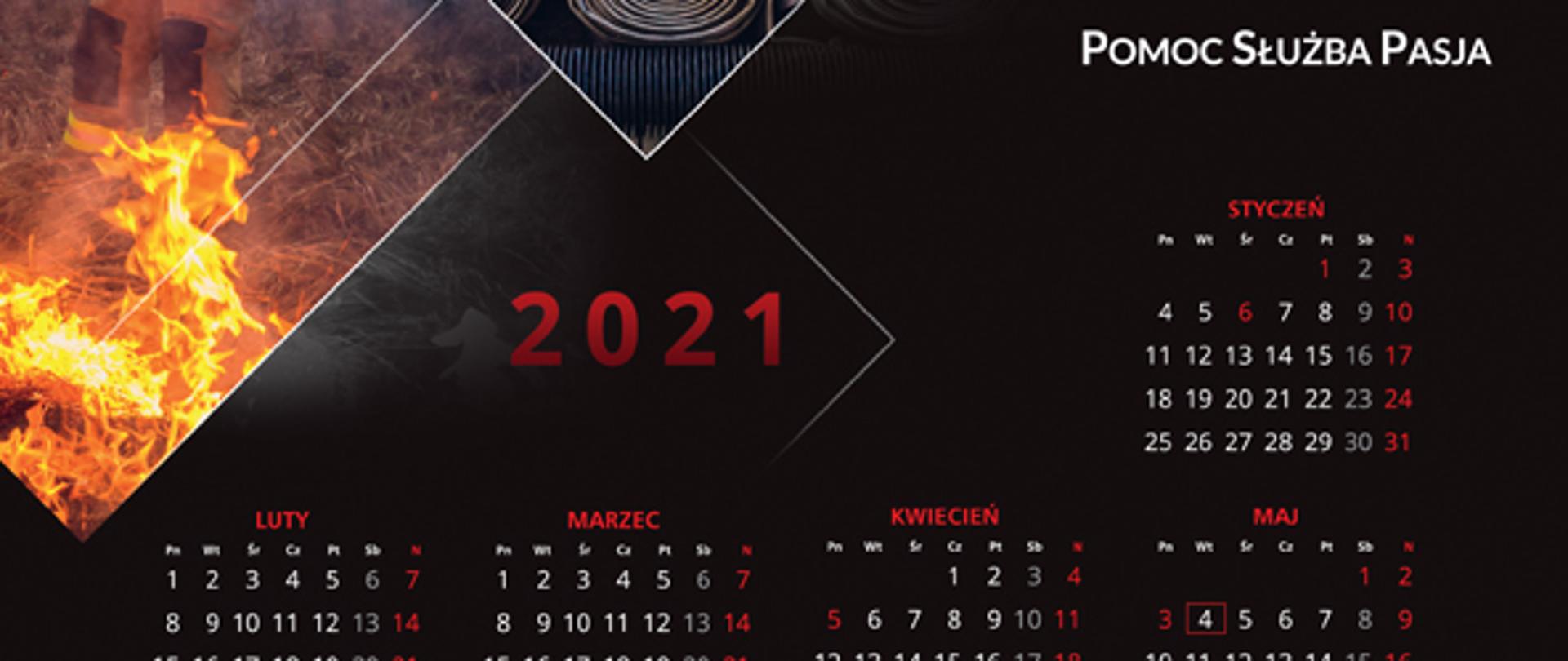 Kalendarz Pomoc Służba Praca na rok 2021