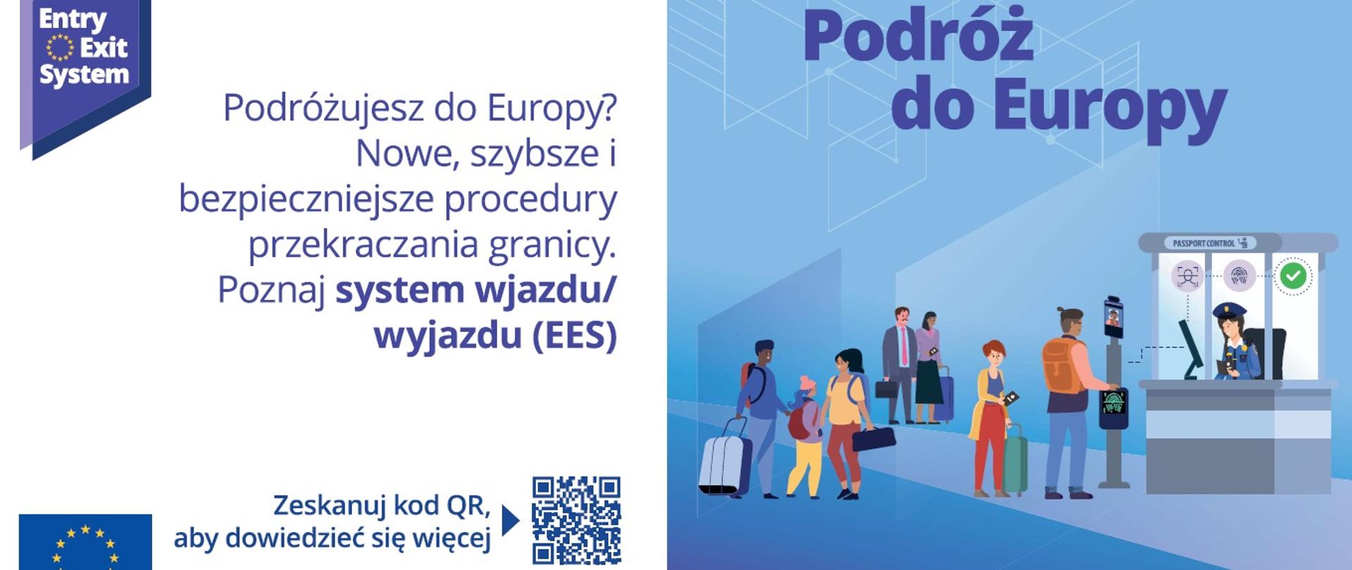 System wjazdu/wyjazdu EES naklejka