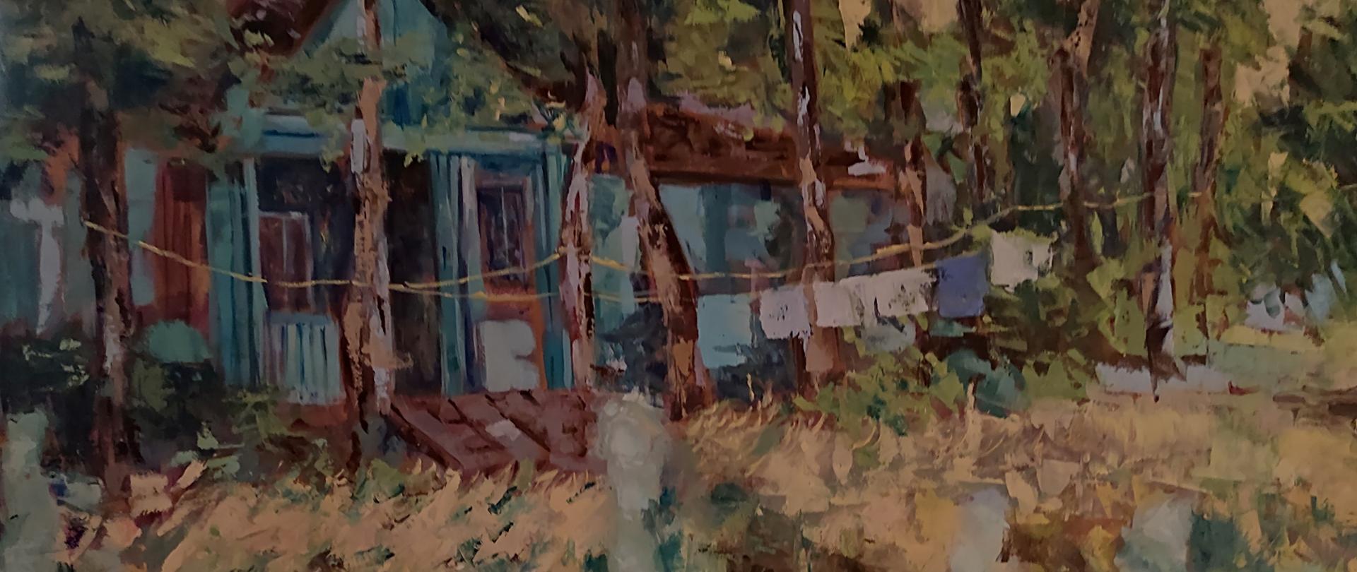 Obraz olejmy Uczennicy Liceum Plastycznego