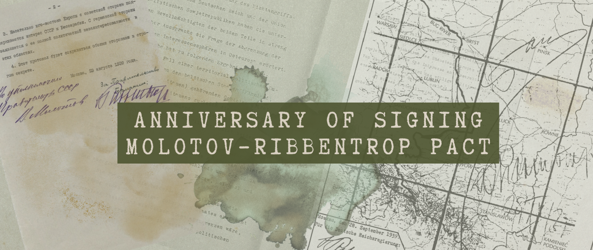 Anniversary of signing Molotov-Ribbentrop Pact
