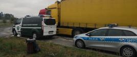 Miejsce zatrzymania nietrzeźwych kierowców estońskiej ciężarówki przez patrol z Głównego Inspektoratu Transportu Drogowego. Obaj kierowcy zostali przekazani do dalszych czynności funkcjonariuszom Policji. 