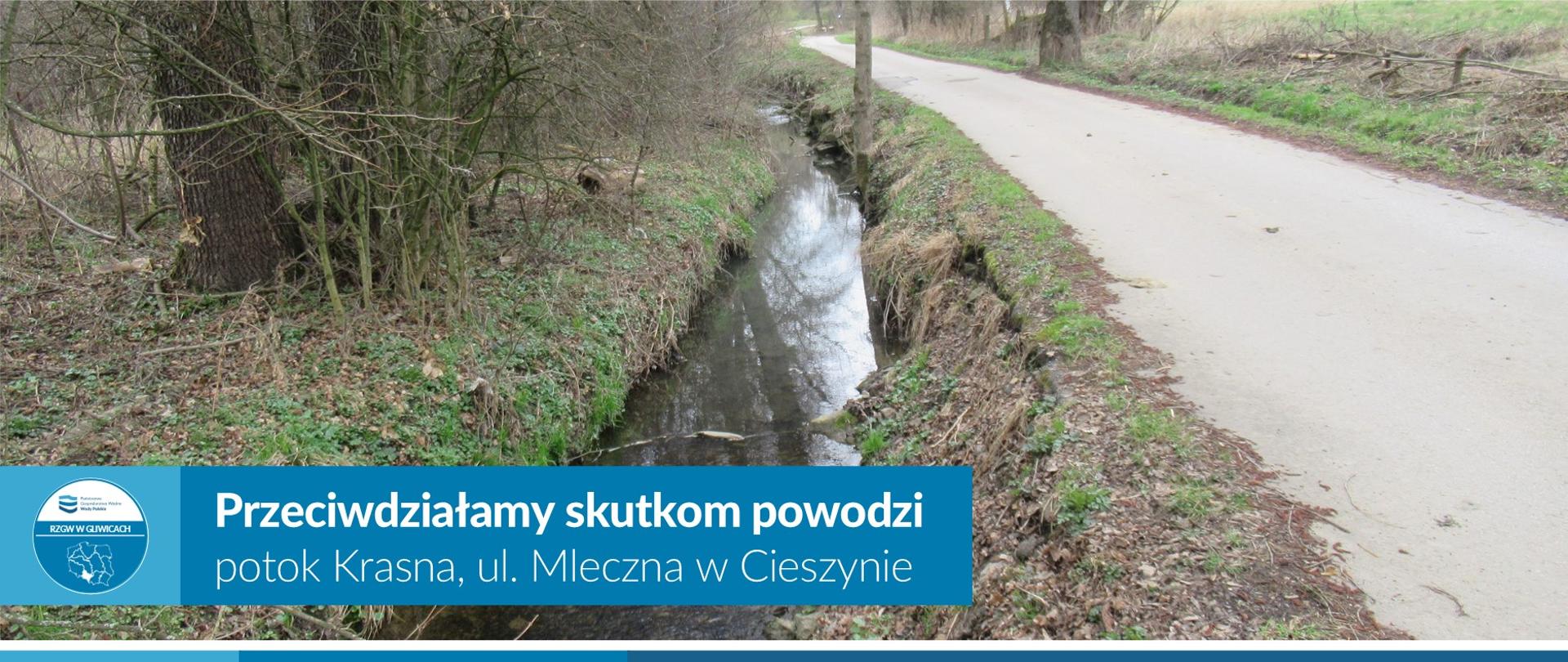 Przeciwdziałamy skutkom powodzi - potok Krasna w Cieszynie