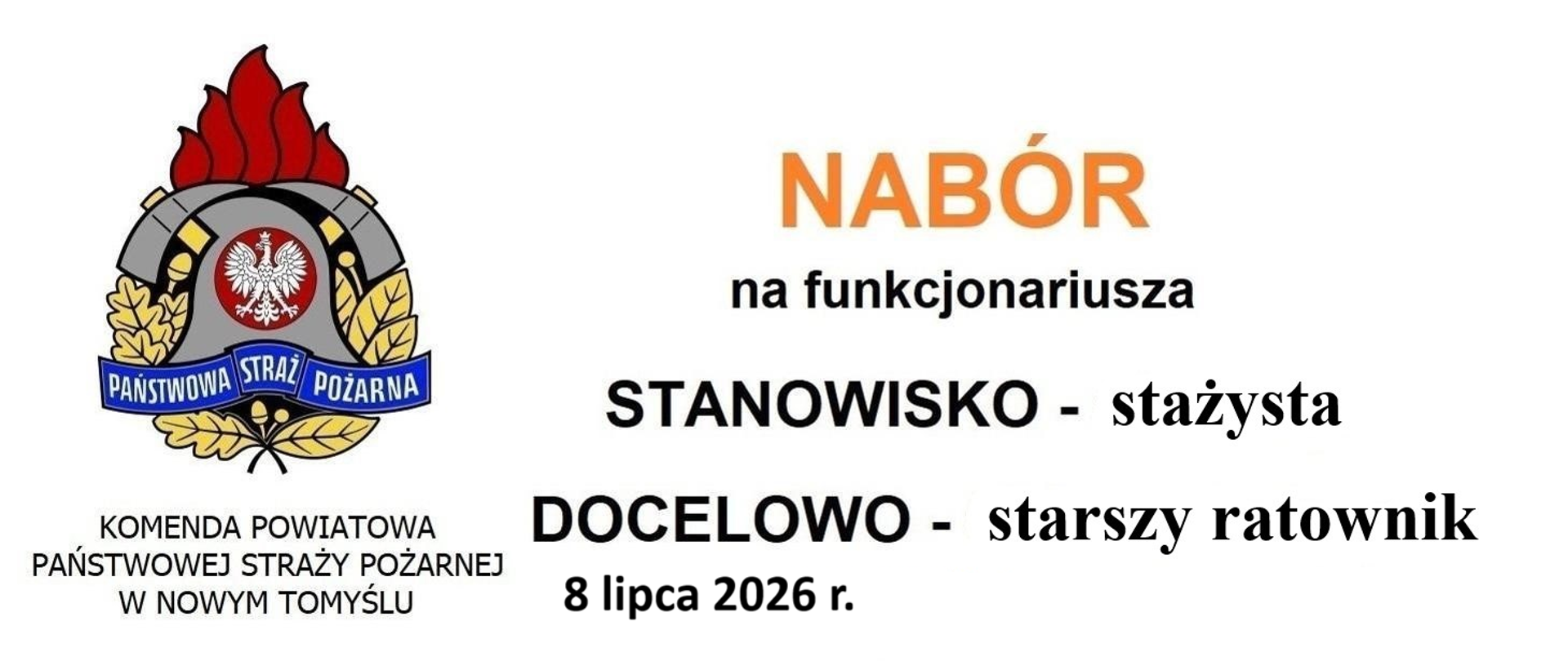 Nabór do służby - starszy ratownik 8 lipca 2026