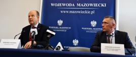 Wojewoda Mazowiecki Konstany Radziwiłł i Grzegorz Szykulski, pełniący obowiązki Burmistrza Miasta i Gminy Drobin