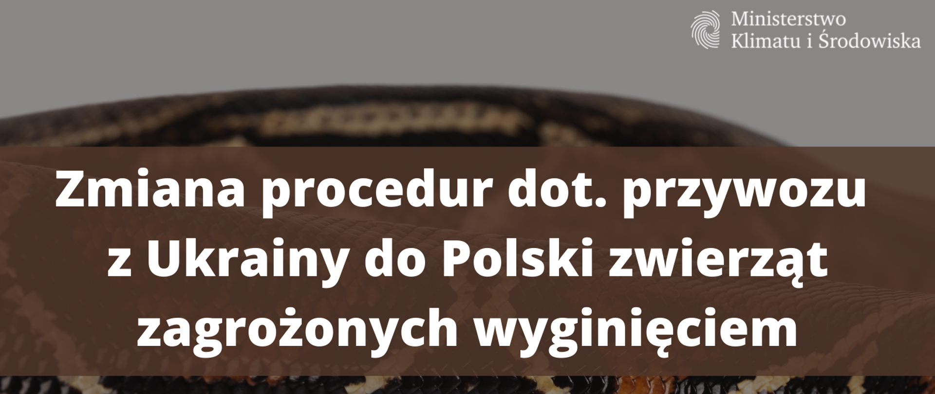 Zmiana procedur przywozu z Ukrainy do Polski zwierząt zagrożonych wyginięciem