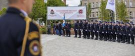 Strażacy podczas obchodów Wojewódzkiego Dnia Strażaka w Pabianicach 