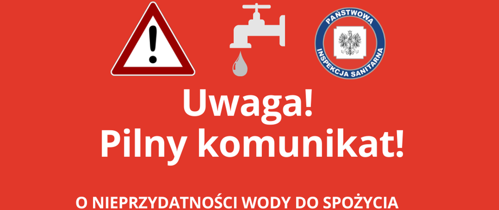 Komunikat o jakości wody do spożycia przez ludzi z wodociągu zbiorowego zaopatrzenia