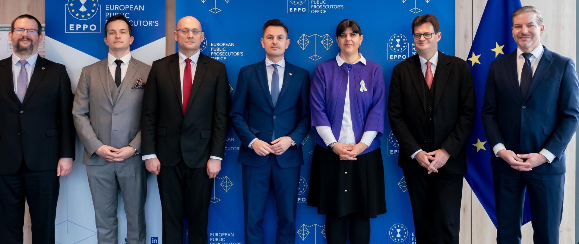 Spotkanie p.o. Prokuratora Krajowego Jacka Bilewicza i wiceministra Sprawiedliwości Arkadiusza Myrchy z przedstawicielami Prokuratury Europejskiej.