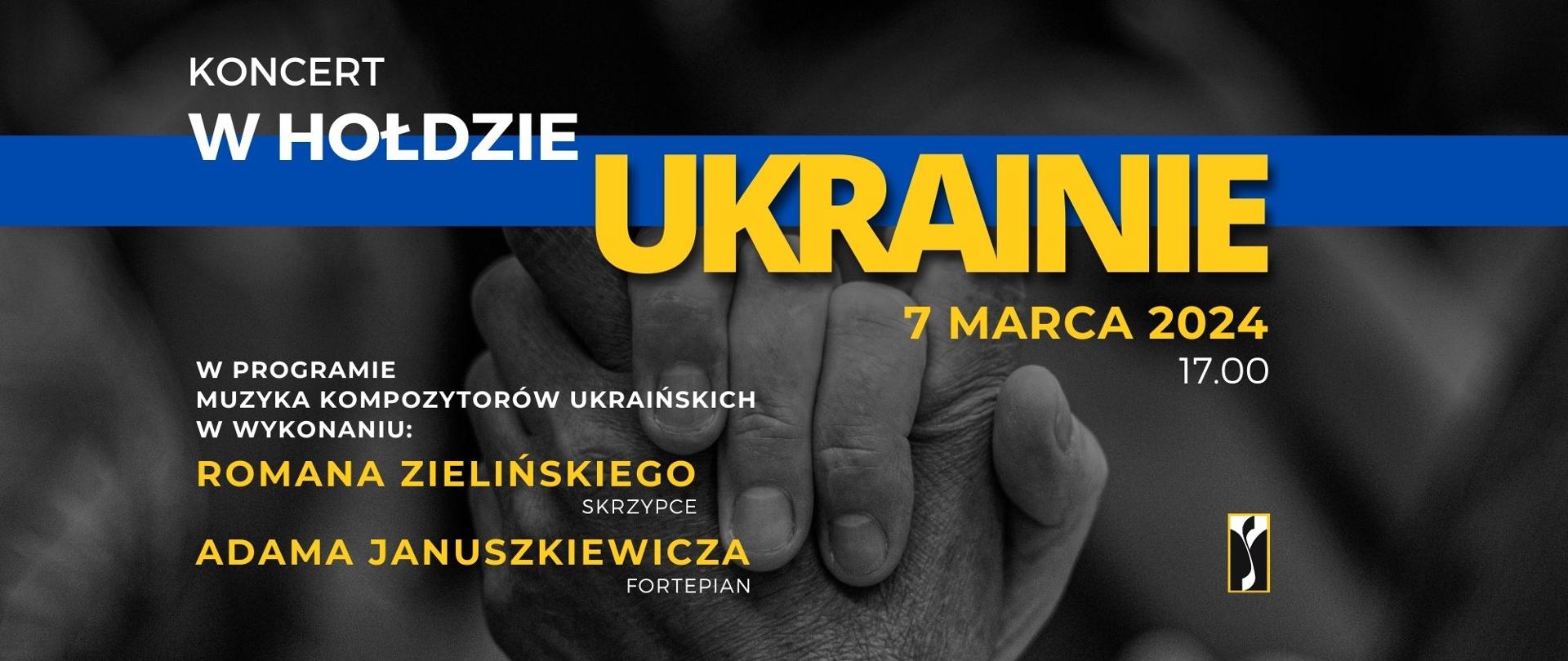 Na tle zdjęcia przedstawiającego solidarny uścisk dłoni umiejscowione są informacje odnośnie wydarzenia. Białą czcionką na górze - nazwa wydarzenia , jej rozwiniecie w kolorach flagi ukraińskiej poniżej data koncertu. W centralnej części opisany jest program i wykonawcy. W prawym dolnym rogu jest logo organizatora.