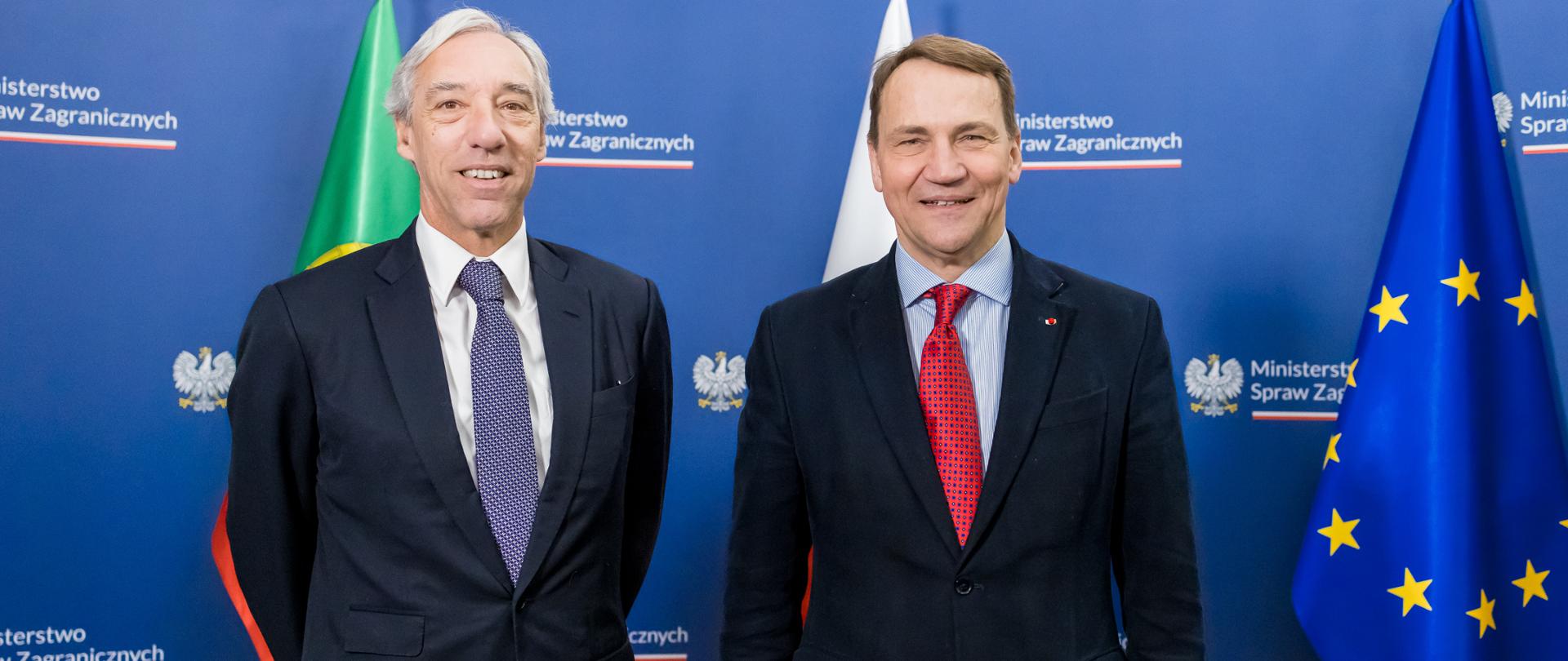 Minister Radosław Sikorski welcomed the Minister of Foreign Affairs of Portugal, João Gomes Cravinho