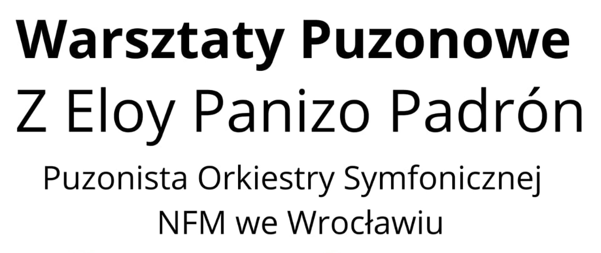 w centralnej części żółta grafika przedstawiająca puzon, całość na białym tle