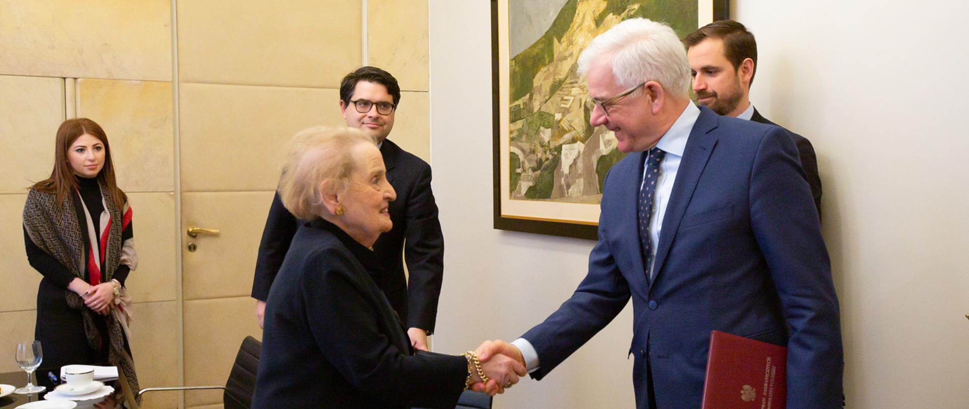 Spotkanie ministra Jacka Czaputowicza z Madeleine Albright
