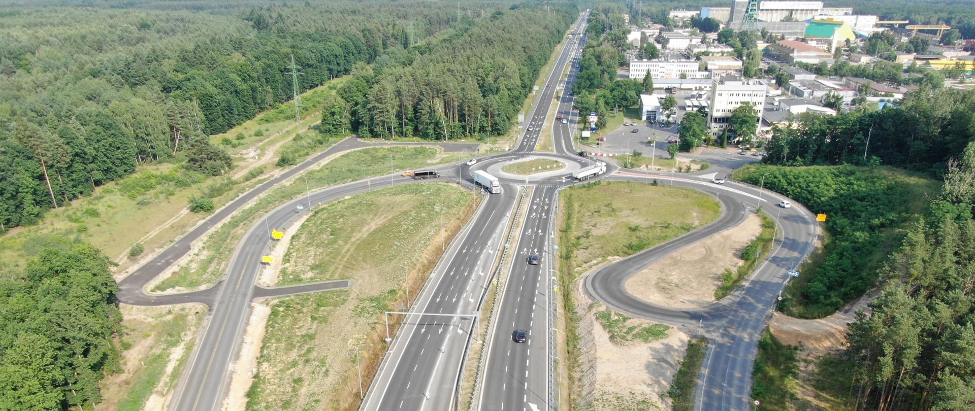 Na zdjęciu widać węzeł Lubin Północ