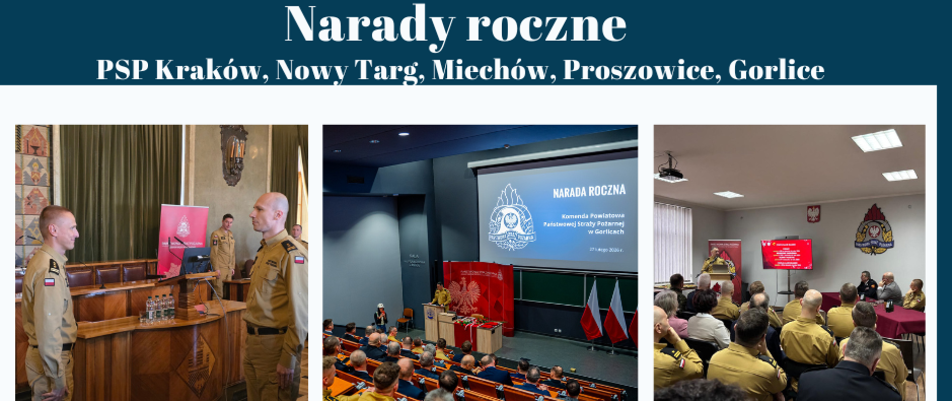 Narady roczne w PSP Kraków, Nowy Targ, Miechów, Proszowice, Gorlice