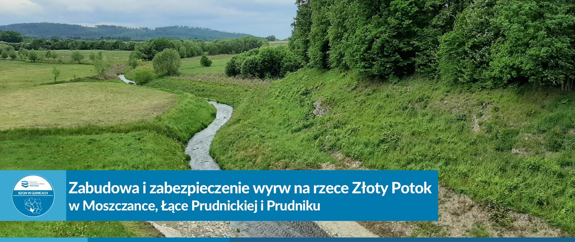 Zabudowa wyrw na Złotym Potoku w Moszczance, Łące Prudnickiej i Prudniku