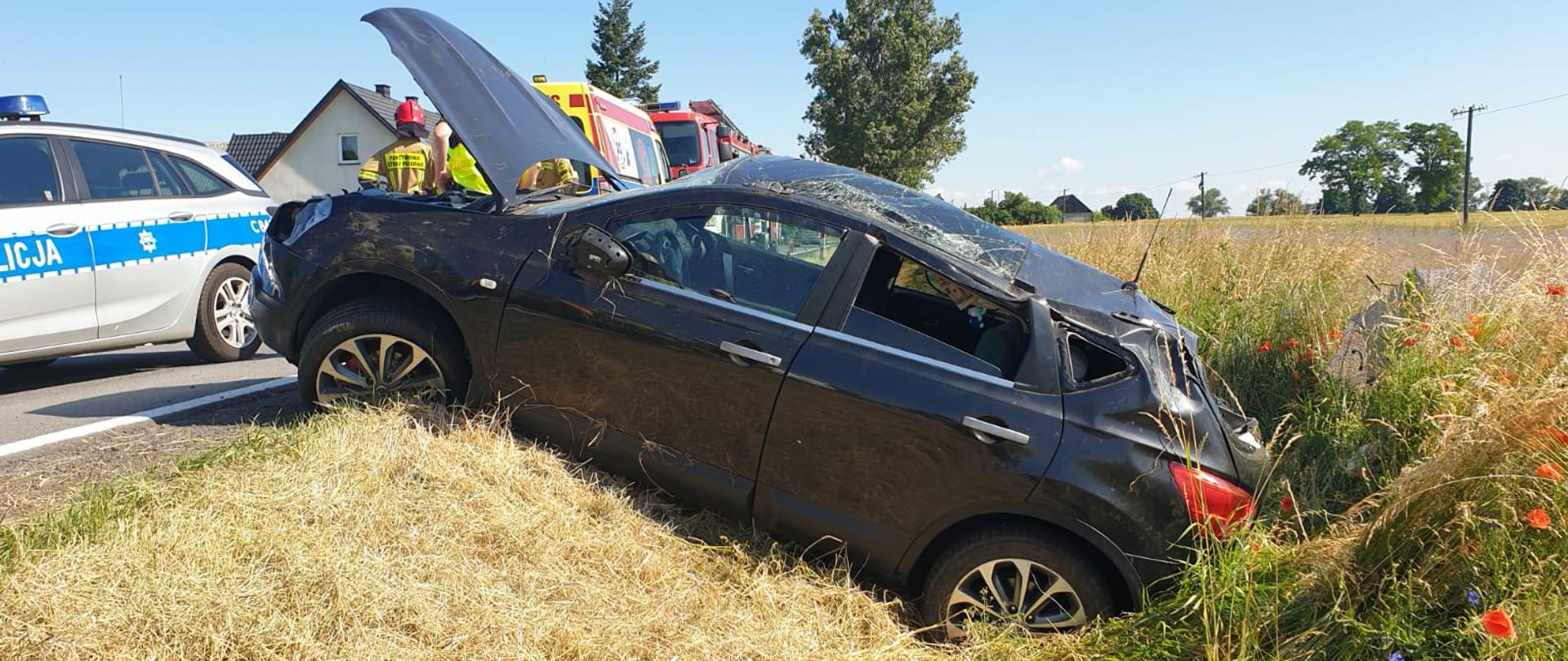 Dachowanie samochodu osobowego w Proszyskach