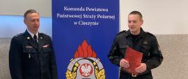 Mianowanie ktp. Tomasza Szymali na stanowisko Z-cy D-cy JRG nr 3 w Ustroniu