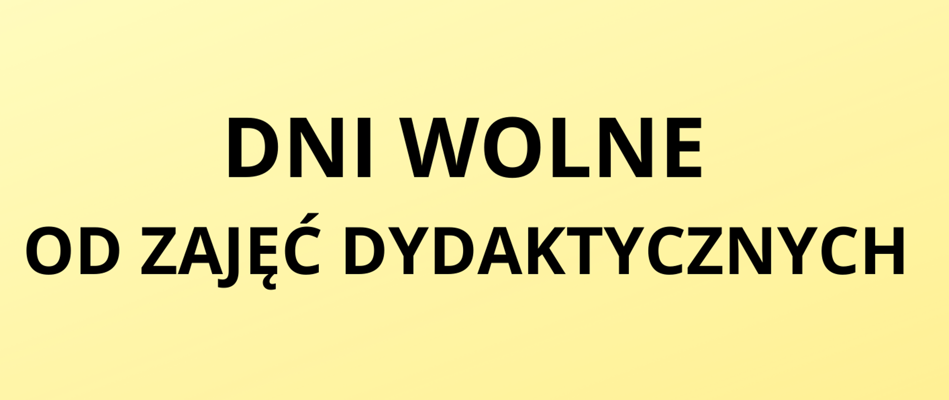 dni wolne od zajęć dydaktycznych