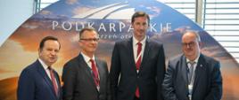 od lewej: marszałek Władysław Ortyl, ambasador Krzysztof Strzałka, przewodniczący Milan Majerský, wicemarszałek Piotr Pilch
