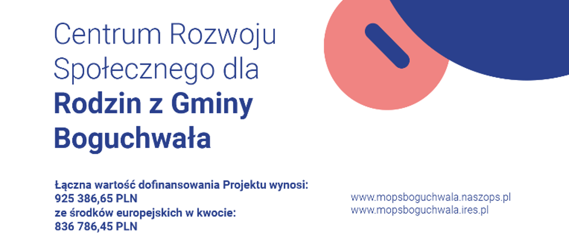 napis na grafice: Centrum Rozwoju Społecznego dla Rodzin z Gminy Boguchwała