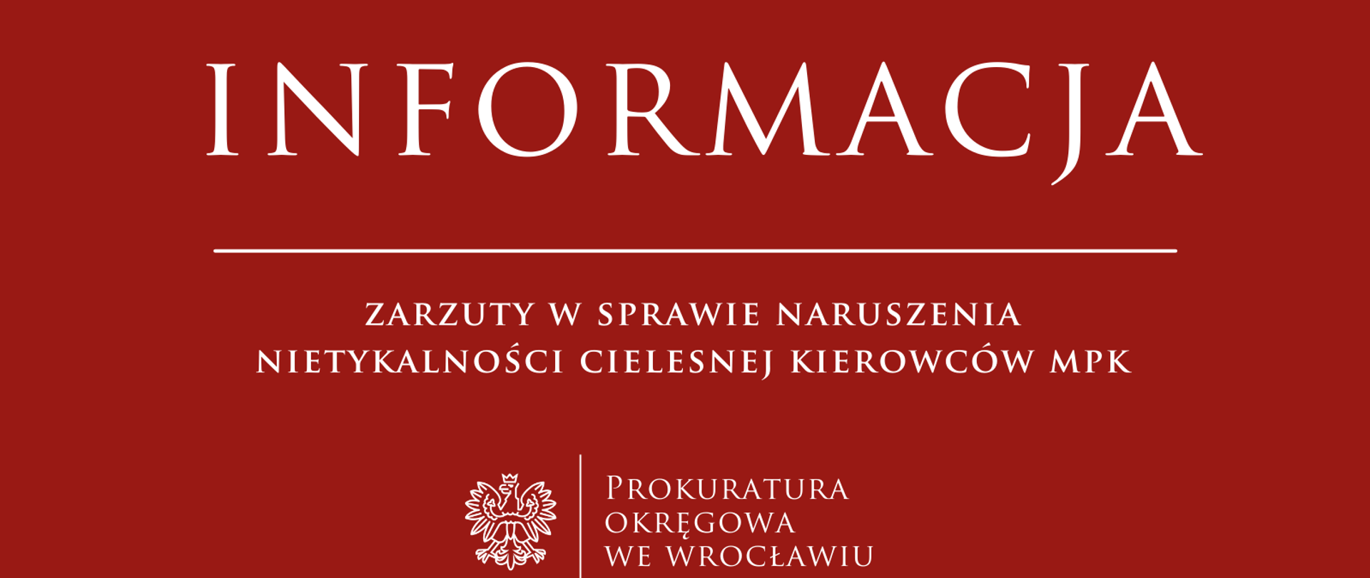 Zarzuty dla sprawcy ataku na kierowców MPK
