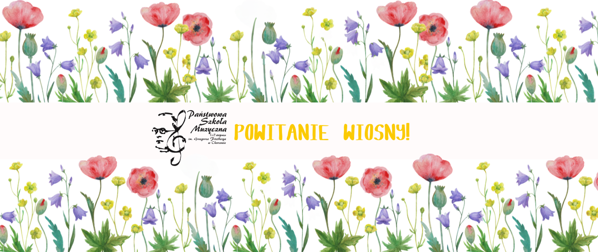 napis Obchody powitania wiosny