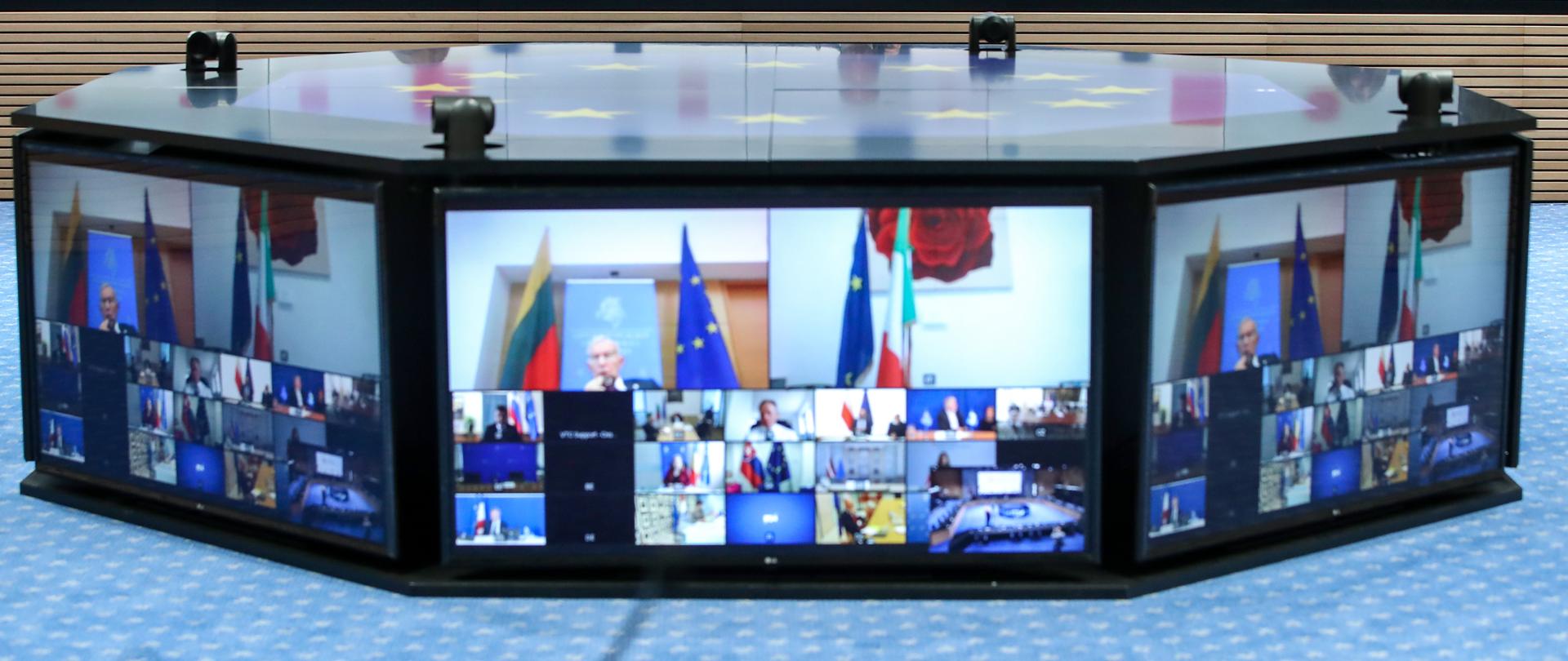 08.06.2020., Zagreb - U Nacionalnoj i sveucilisnoj knjiznici ministar vanjskih i europskih poslova, Gordan Grlic Radman, odrzao je videokonferenciju "FAC Developement" s ministrima drzava clanica Europske unije. Photo: Igor Kralj/PIXSELL/EU2020HR