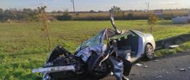 Zderzenie trzech samochodów osobowych marki: AUDI A6, RENAULT LAGUNA i HYUNDAI TUCSON oraz autolawety z przyczepą IVECO DAILY na 247. kilometrze drogi krajowej nr 11 na wysokości miejscowości Kowanówko.