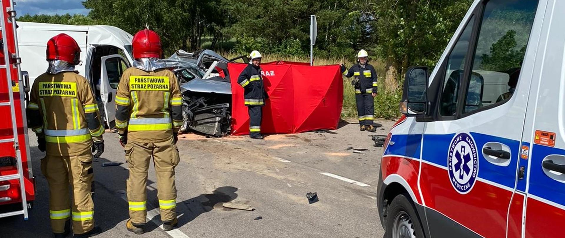 Wypadek na trasie Dąbrowa Białostocka - Lipsk