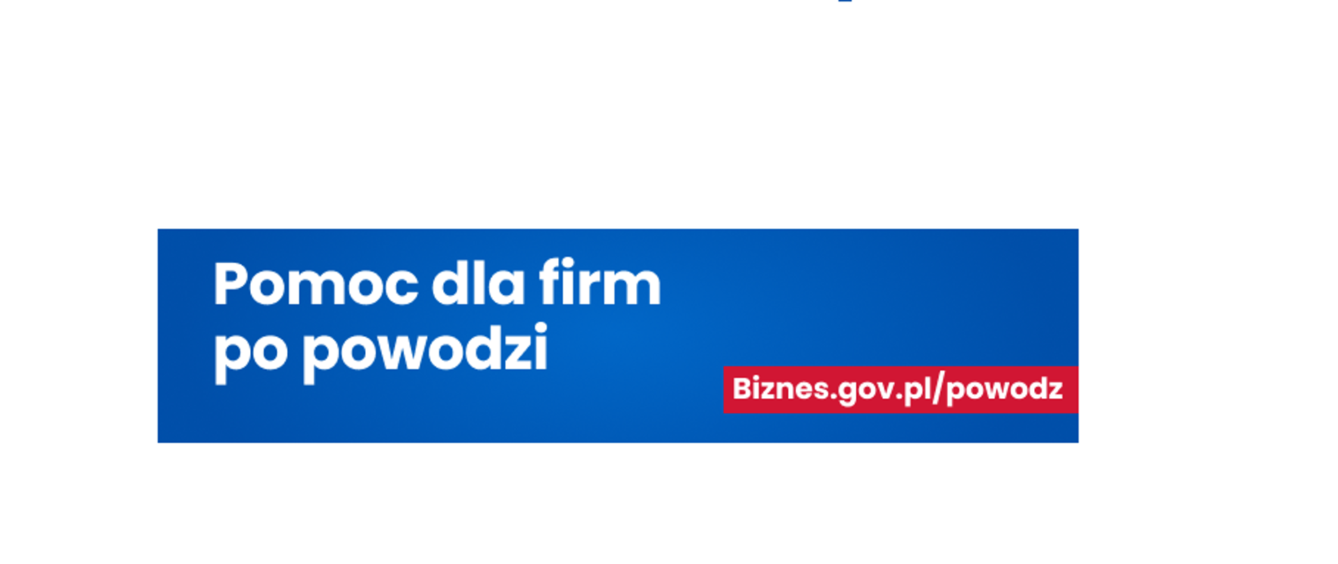 Pomoc dla firm dotkniętych powodzią