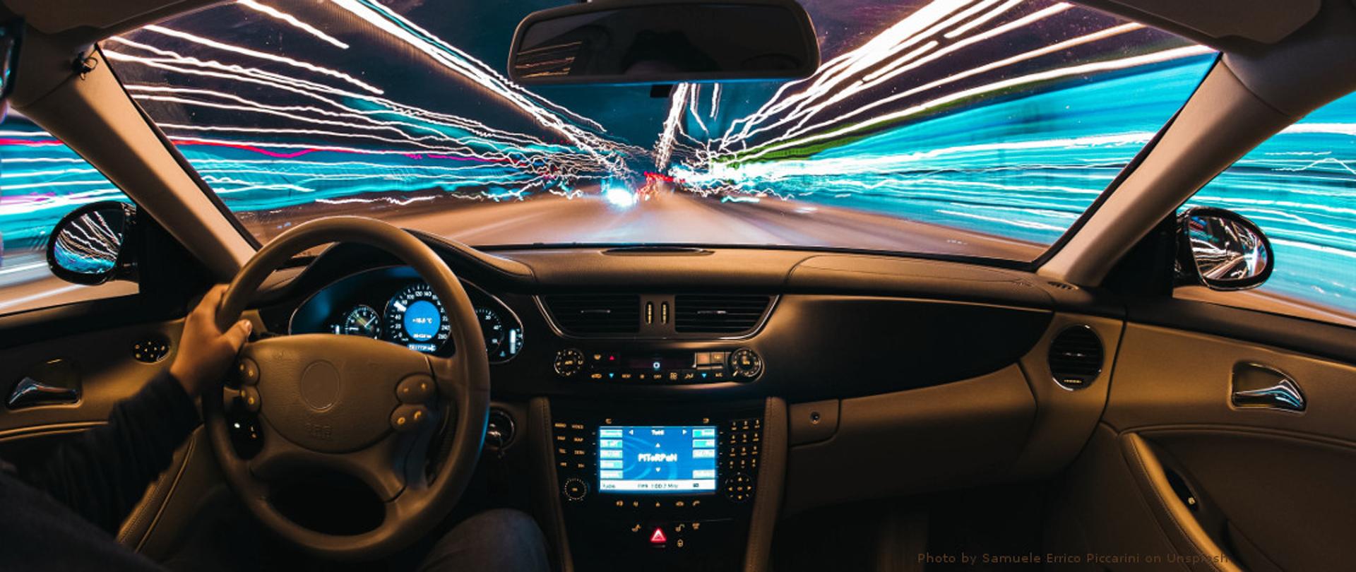 Wnętrze samochodu - ilustracja