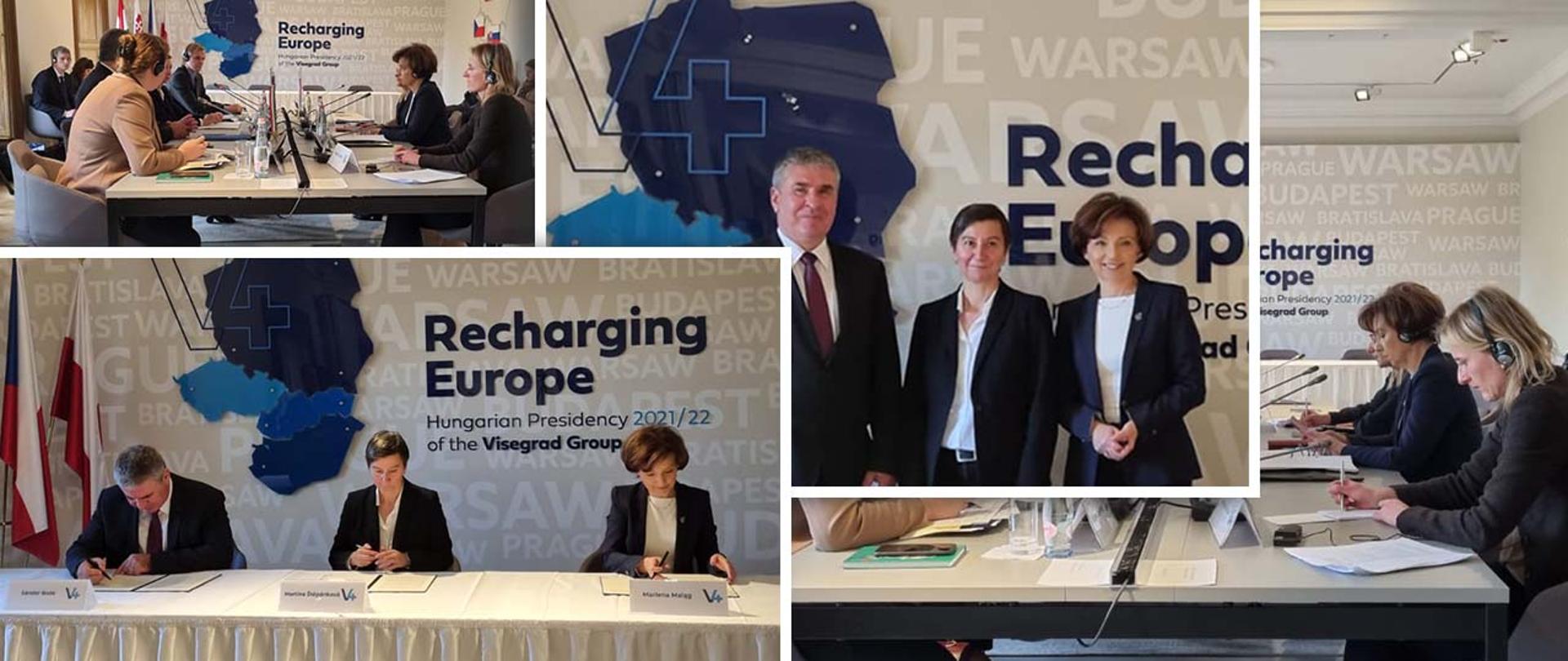 Kolaż zdjęć z uczestnikami spotkania.