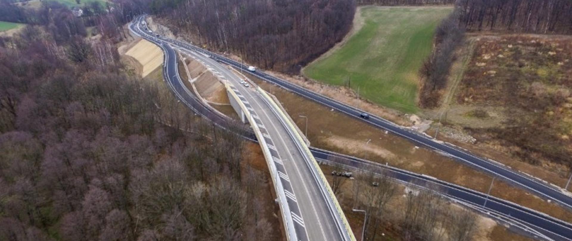 Zdjęcie przedstawia obwodnicę Bolkowa 