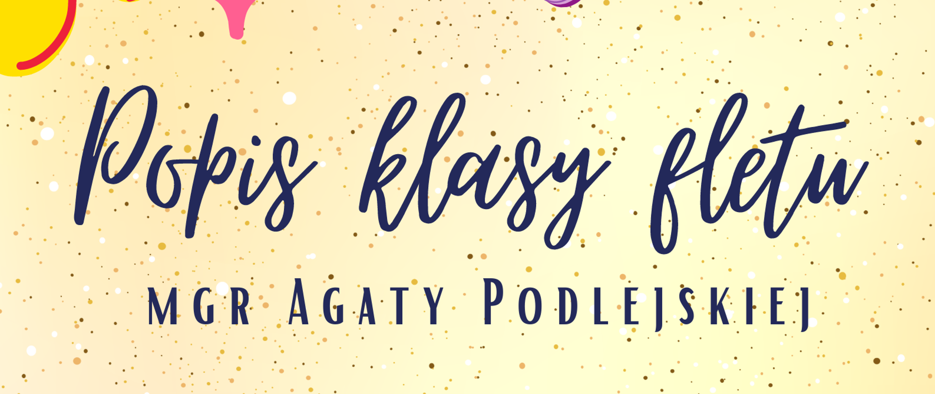 Plakat ma wielokolorowe tło. Znajdują się na nim grafiki instrumentów muzycznych. Na środku umieszczone został informacje dotyczące wydarzenia. W dolnej części widoczne jest logo PSM Strzelin.