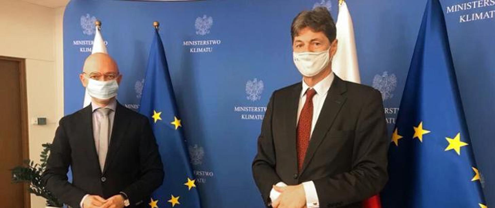 Minister klimatu i środowiska Michał Kurtyka z ambasadorem Niemiec 