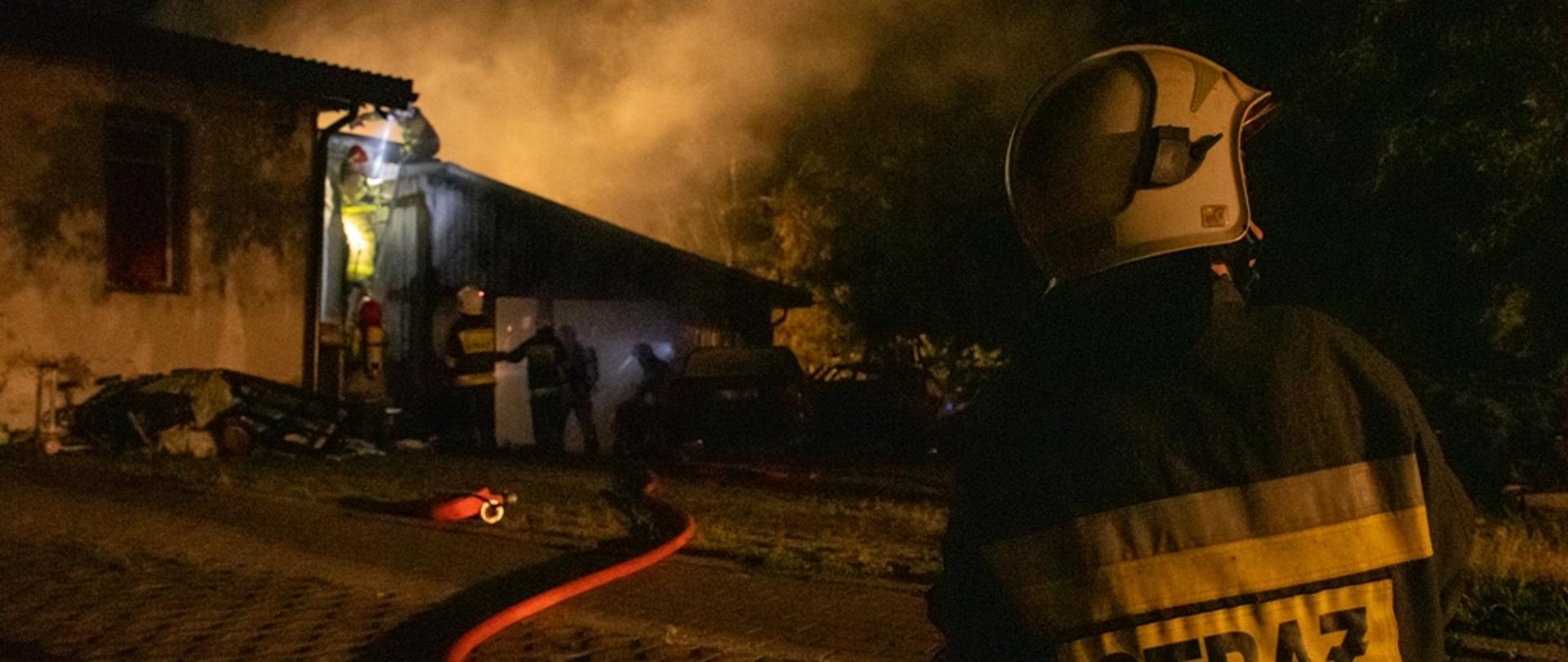 Pożar garażu w Drohiczynie