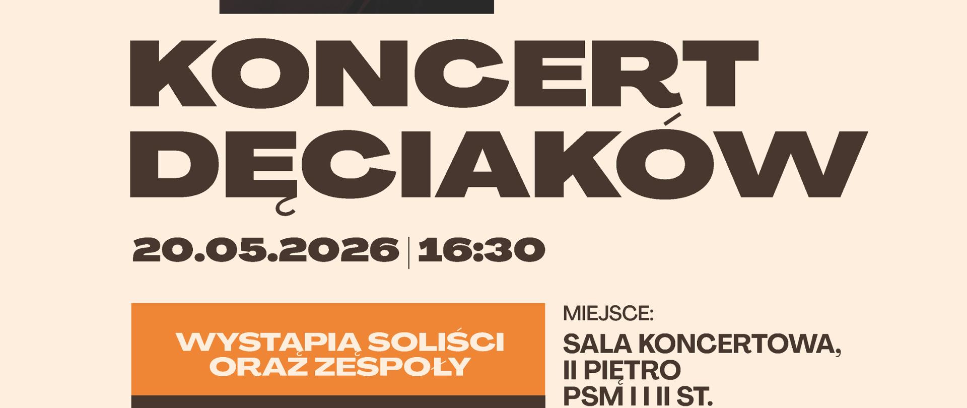 Koncert dęciaków - 20 maja 2026, Sala koncertowa II piętro