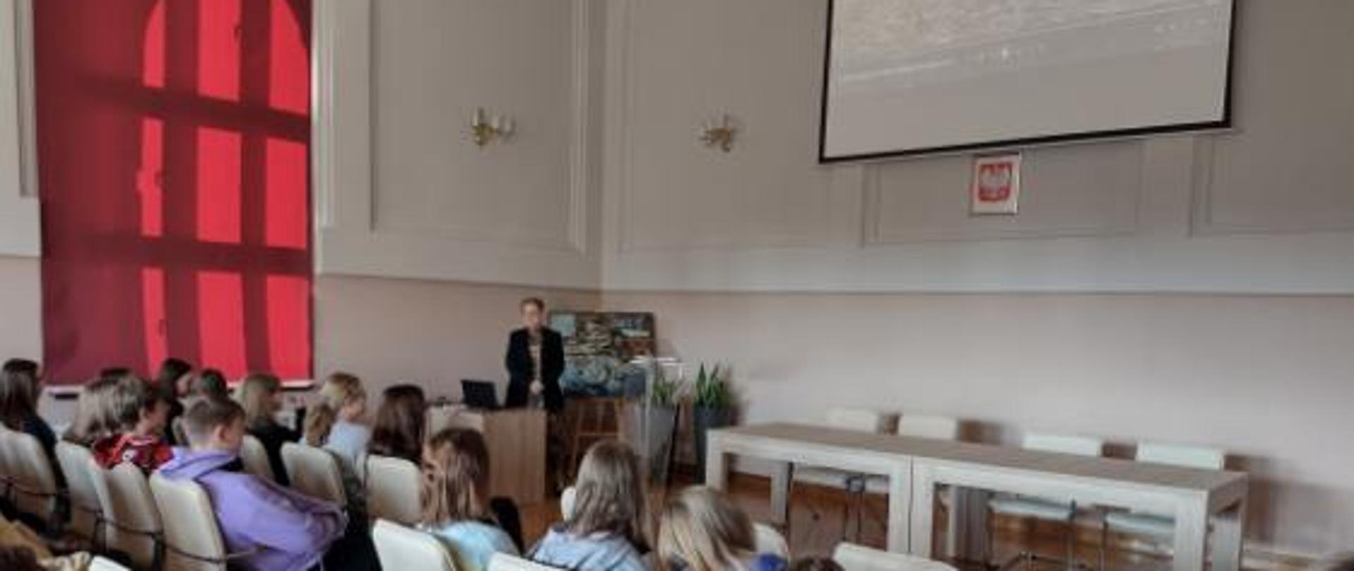 Widok sali podczas wykładu 