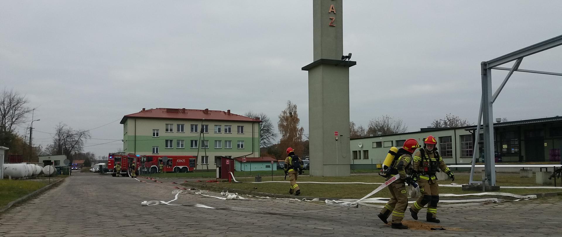 Ćwiczenia na zakładzie o dużym ryzyku wystąpienia poważnej awarii przemysłowej MARK GAZ w Gostyninie