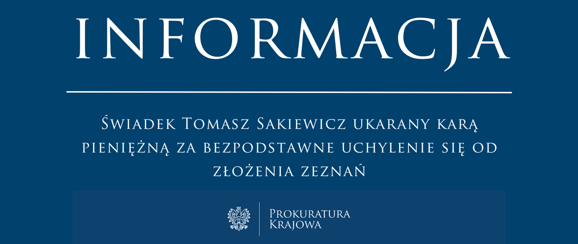 Świadek Tomasz Sakiewicz ukarany karą pieniężną za bezpodstawne uchylenie się od złożenia zeznań