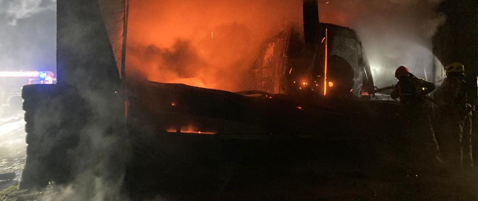 Pożar warsztatu samochodowego w Kukowie