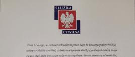 Dnia 17 lutego, w rocznicę uchwalenia przez Sejm II Rzeczpospolitej Polskiej ustawy o służbie cywilnej, członkowie korpusu służby cywilnej obchodzą swoje święto.
Rok 2024 jest zatem rokiem szczególnym. Po raz pierwszy od wielu lat,
oficjalnie i z wielką radością składam Wam z tej okazji najserdeczniejsze życzenia.
Pragnę Wam podziękować za profesjonalne podejście do wykonywanych zadań, za kompetencje, wiedzę i odpowiedzialność oraz za to, że każdego dnia przyczyniacie się do sprawnego funkcjonowania naszej Komendy.
Dzięki staraniom, których dokładacie do wykonywania powierzonych Wam obowiązków nasza formacja postrzegana jest jako nowoczesna i otwarta dla obywateli.
Niech przynależność do Korpusu Służby Cywilnej będzie dla Was
źródłem satysfakcji i powodem do dumy.
Serdecznie życzę Wam sukcesów zawodowych, spełnienia wszystkich planów i zamierzeń, przychylności ludzi dla wykonywanych zadań oraz pomyślności w życiu osobistym.
p.o. Komendant Miejski Państwowej Straży Pożarnej w Żorach mł. bryg. mgr inż. Kazimierz Szendera
Żory, 17 lutego 2024r. 